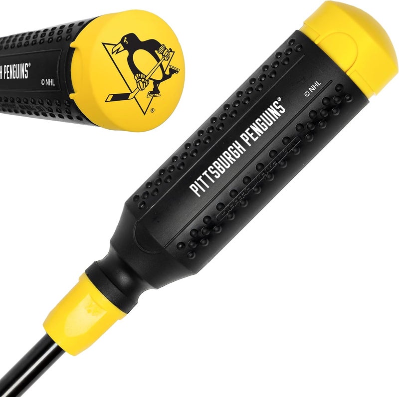 Megapro ® NHL® Team Edition Multi-bit Screwdriver | Officially Licensed NHL® Gear | Durable, Ergonomic, Pro-Grade Screwdriver (Pittsburg Penguins®) - Image 1